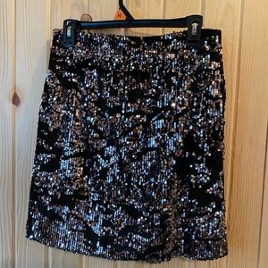 NWT - ELLISON/Primp black sequin skirt, size medium